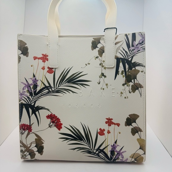 NEW Ted Baker The Icon Small Tote Bag Off White Floral - Picture 3 of 16